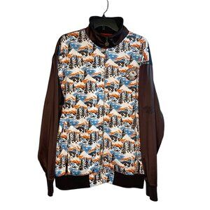 VTG Akademiks Y2K 2000’s All Over Print Track Jacket Hip Hop Mens Size Large